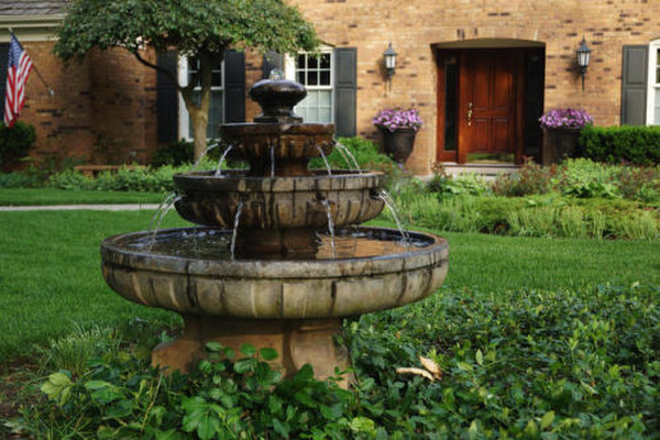 Regal Tiered Garden Fountain Made in America by artisans Henri